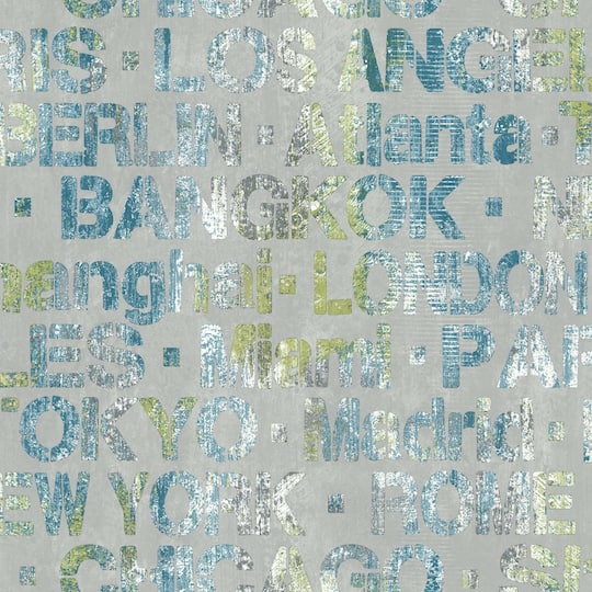 RoomMates Cities Of The World Peel & Stick Wallpaper in Blue/Green | 20" x 16.5ft | Michaels®